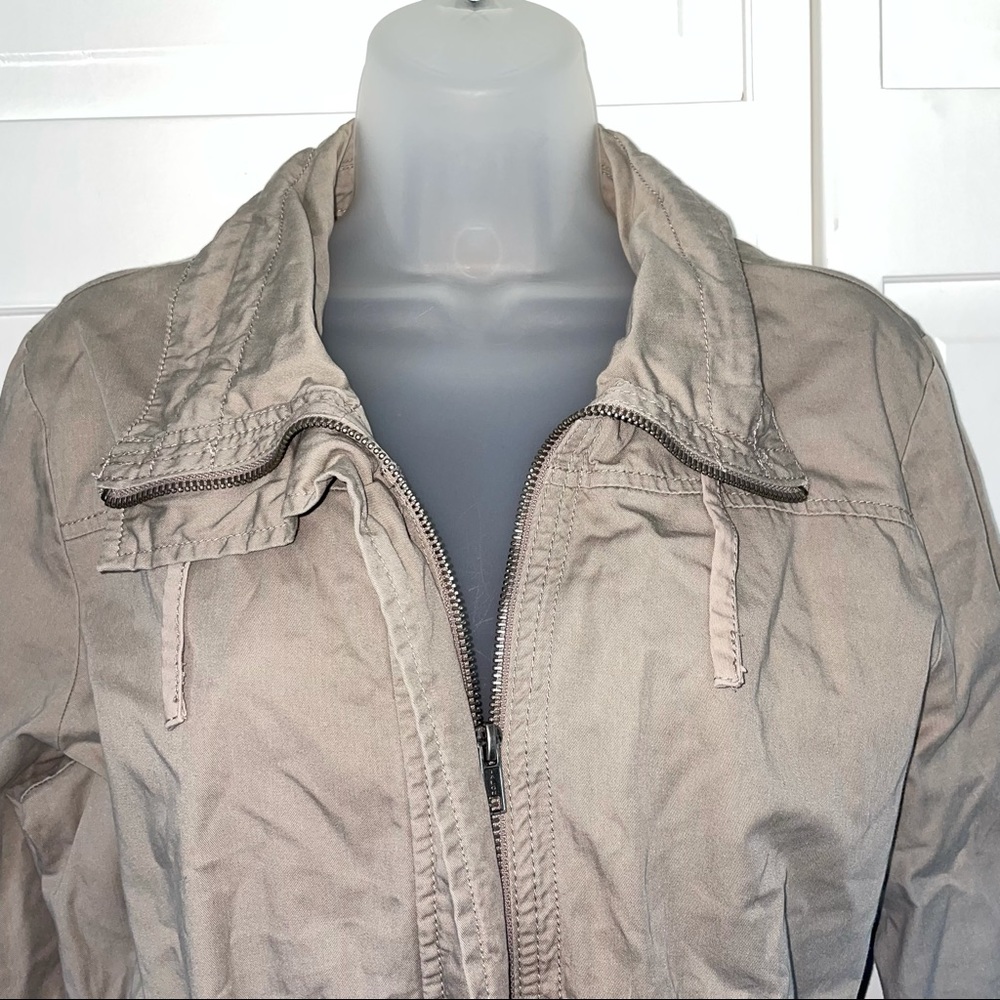Tan Brown Utility Light Jacket Coat Fall Everday - image 2